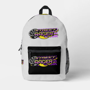 STRASSENRAKER - BRENNRAD - Y2K-STIL BEDRUCKTER RUCKSACK