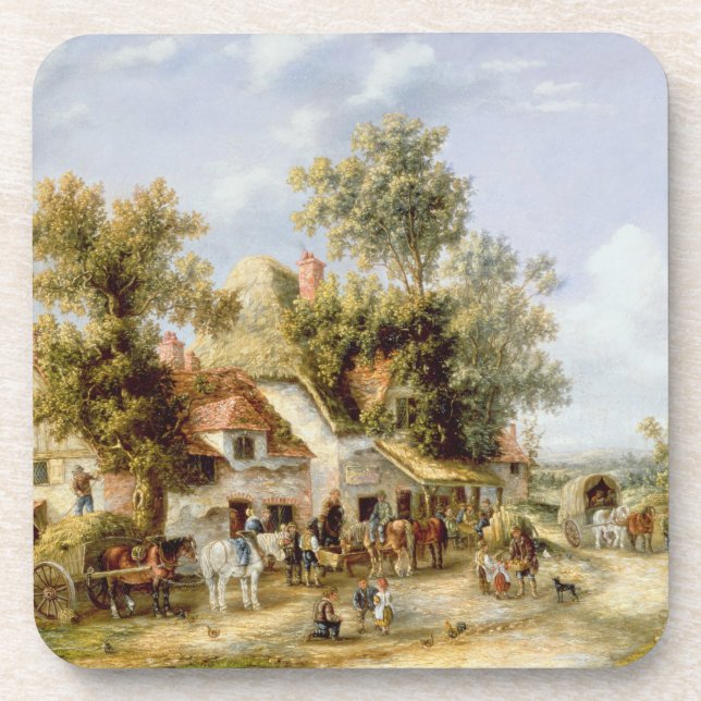 Straßenrand-Gasthaus Getränkeuntersetzer (Vorderseite)