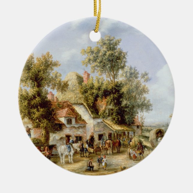 Straßenrand-Gasthaus Keramikornament (Vorne)