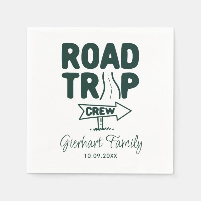 Straßenreisefamilie Swag Custom Serviette (Vorderseite)