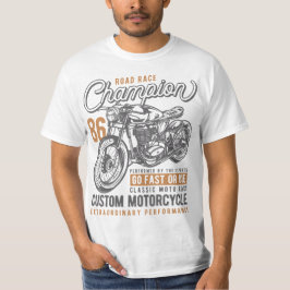 Straßenrennen Champion Costum Motorrad T-Shirt