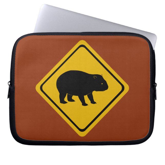 Straßenschild Aussie - wombat - Elektronik Laptopschutzhülle (Vorderseite)