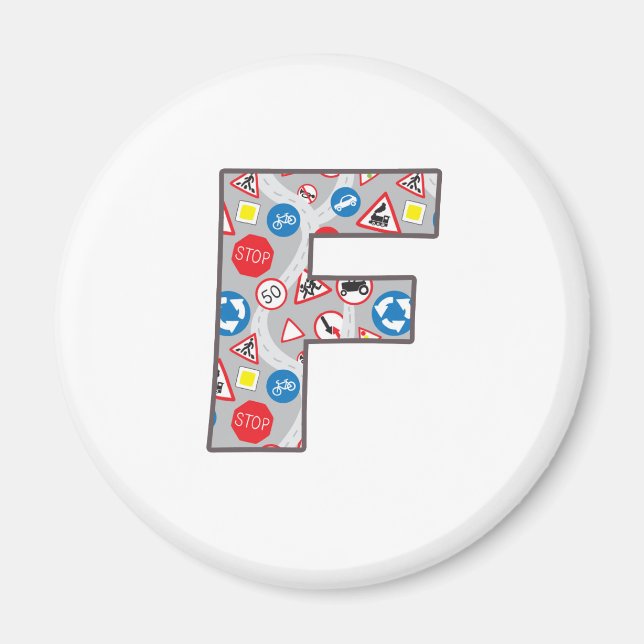 Straßenschild Fun F Magnet (Vorne)