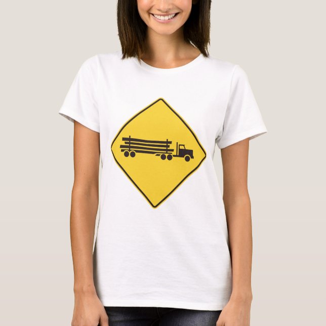 Straßenschild für Lastkraftwagen T-Shirt (Vorderseite)