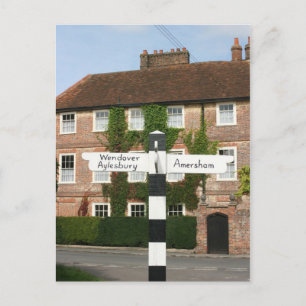 Straßenschild in Little Missenden, Buckinghamshire Postkarte