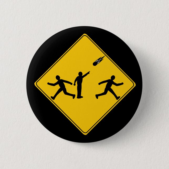 Straßenschild- Meteor Button (Vorderseite)