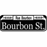 Straßenschild New Orleans Bourbon Freistehende Fotoskulptur<br><div class="desc">Bourbon-Straßenschild von New Orleans</div>