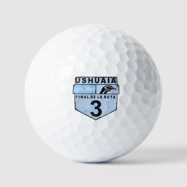 Straßenschild Ruta 3 Golfball (Vorderseite)