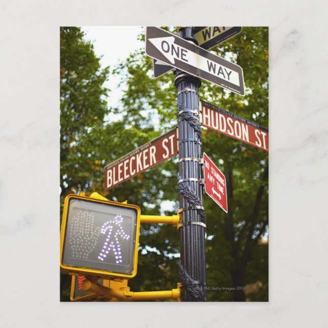 Straßenschilder 2 postkarte (Vorderseite)