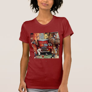 Straßensperre durch Norman Rockwell T-Shirt