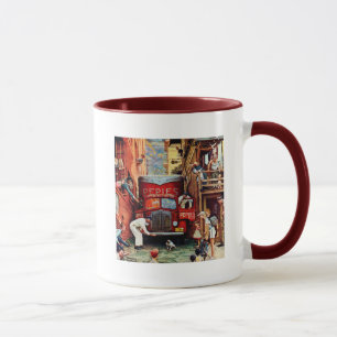 Straßensperre durch Norman Rockwell Tasse