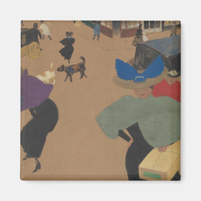 Straßenszene in Paris Magnet (Vorne)