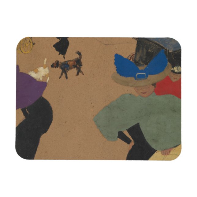 Straßenszene in Paris Magnet (Horizontal)