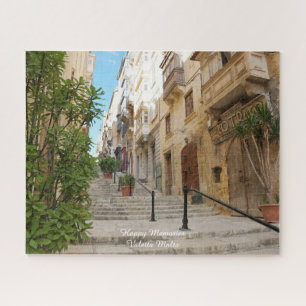 Straßenszene Valletta Malta. Puzzle
