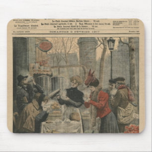 Straßenszenen von Paris-Frühstück im Freilicht Mousepad