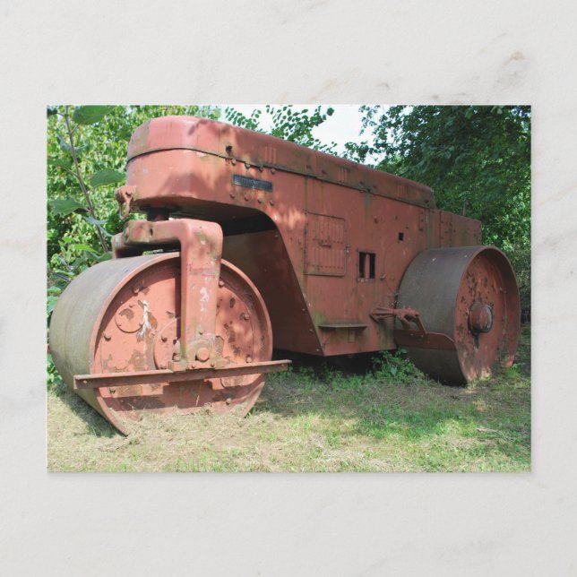 Straßenwalze Postkarte (Vorderseite)