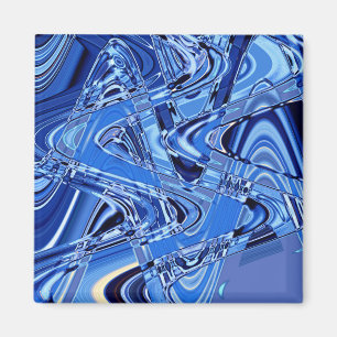Straßenwellen in blau magnet