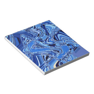 Straßenwellen in blau notizblock