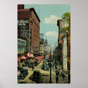 Straßenzwanziger jahre Montreal-beschäftigte St. Poster