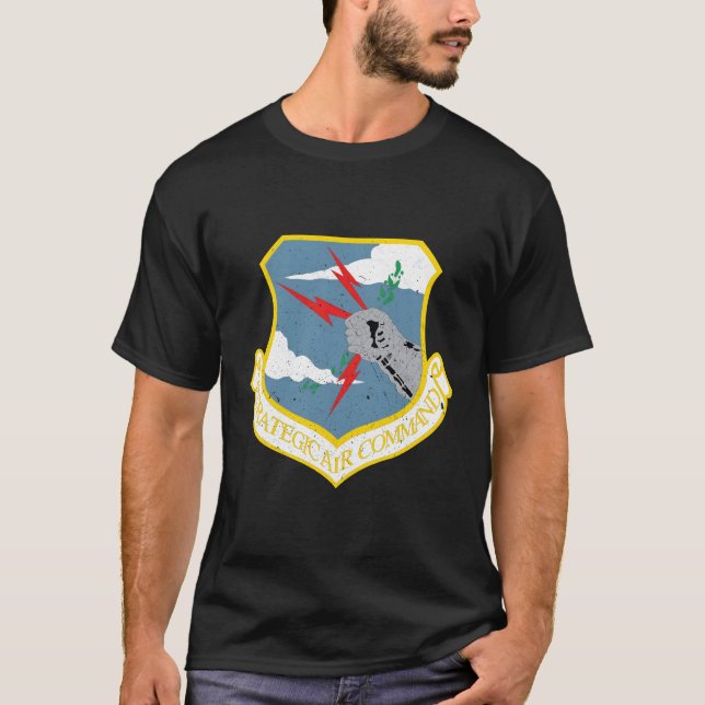 Strategic Air Comd Sac Kold War Grunge T-Shirt (Vorderseite)