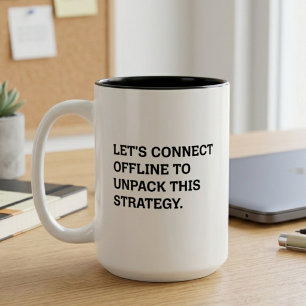 Strategie für Offline-Verbindungen lustig verpackt Zweifarbige Tasse