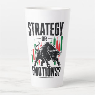 Strategie oder Emotionen Bull Trading-Mindset-Desi Milchtasse