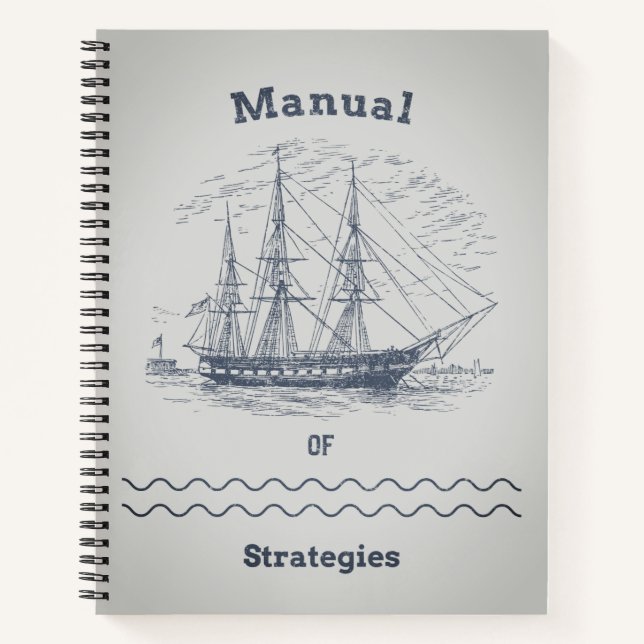 Strategiedokument, Handbuch, Sammlung von Ideen Notizbuch (Vorderseite)