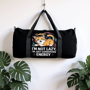 Strategische Energieeinsparung Katze Duffle Bag