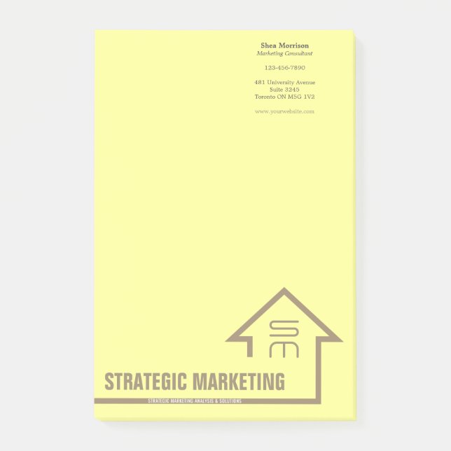 Strategische Marketing Post-it Klebezettel (Vorderseite)