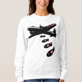 Strategischer Love Bomber Pink Details Sweatshirt