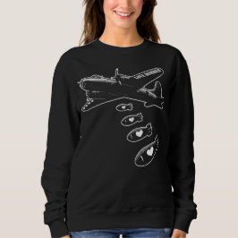 Strategischer Love Bomber White Druck Sweatshirt