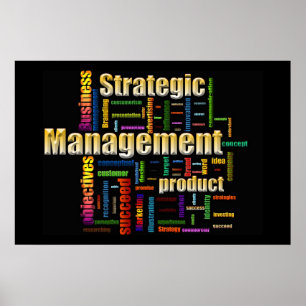 Strategisches Management Schwarz Poster