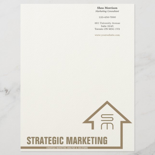 Strategisches Marketing Briefbogen (Vorderseite)