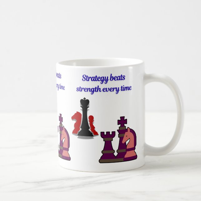 Strategy Over Strength Chess Mug (Droite)