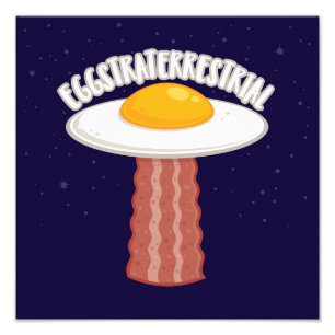 Straterrestrial mit Text Fotodruck