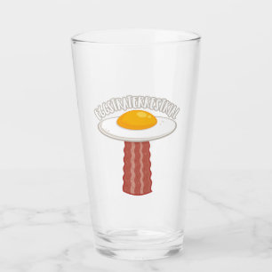 Straterrestrial mit Text Glas