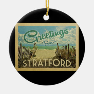 Stratford Beach Vintage Keramik Ornament
