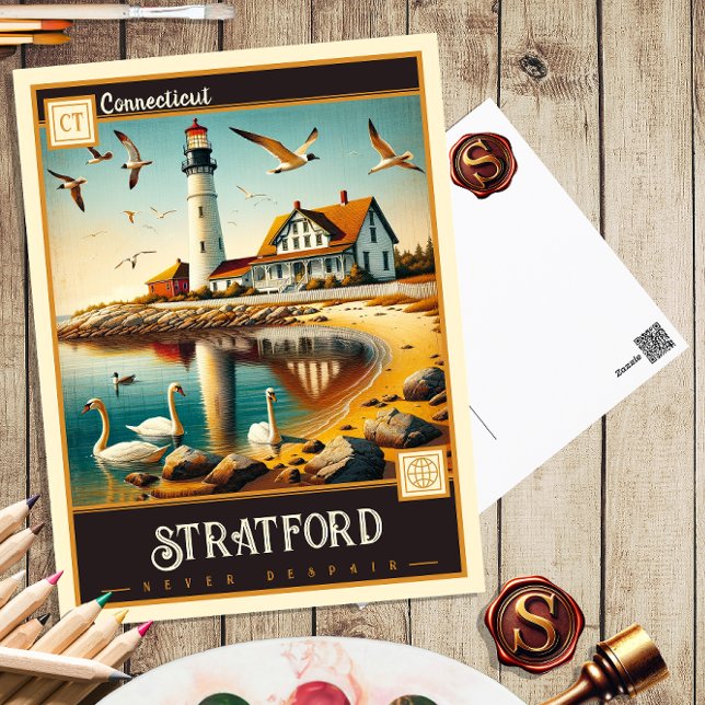 Stratford, Connecticut | Vintage Postkarte (Von Creator hochgeladen)