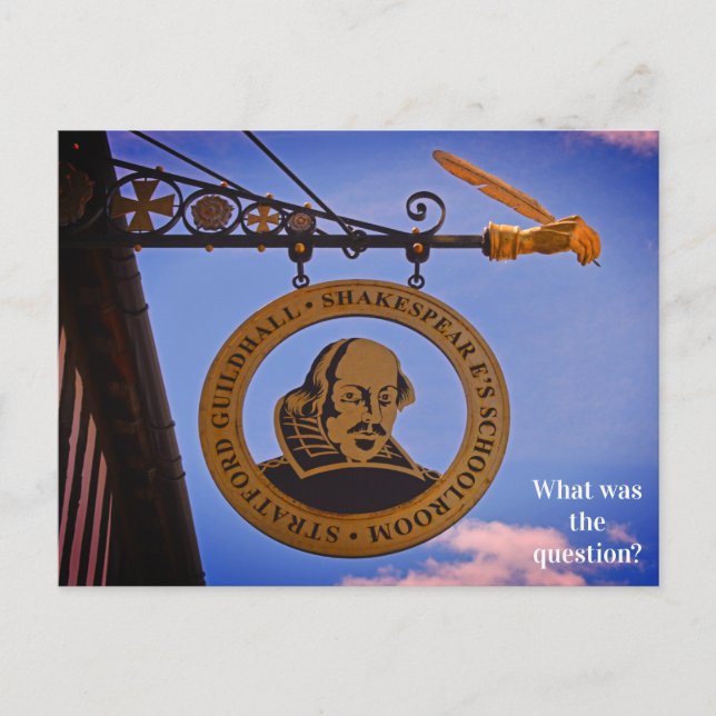 Stratford Guildhall Shakespeares Schulzimmer Postkarte (Vorderseite)