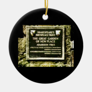 Stratford-nach-Avon England Shakespeares Bir 1986 Keramikornament