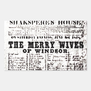 Stratford-nach-Avon Shakespeares Artifacts3 jGib Rechteckiger Aufkleber