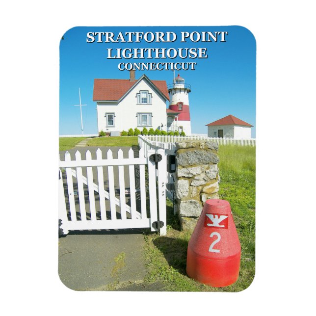 Stratford Point Lighthouse, Connecticut Magnet (Vertikal)