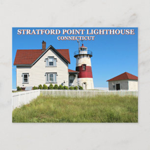 Stratford Point Lighthouse, Connecticut Postcard Postkarte