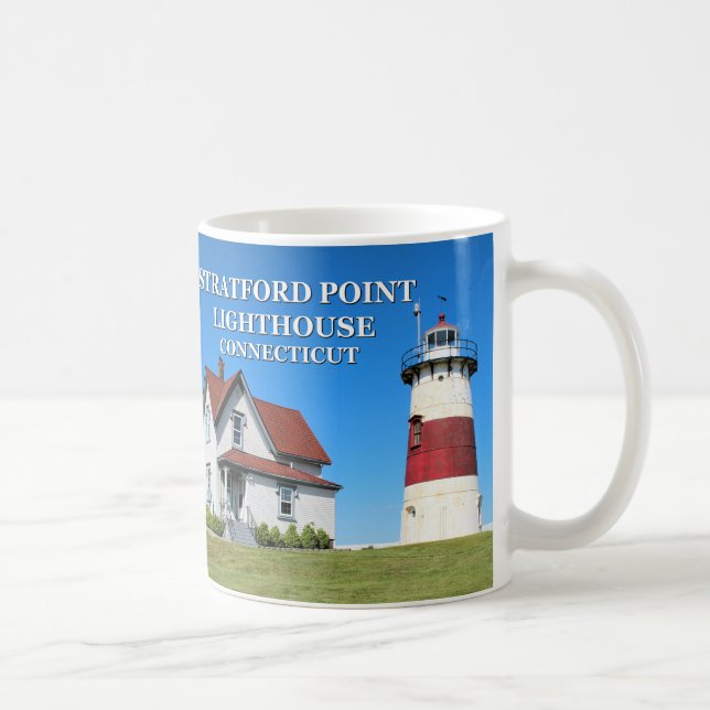 Stratford Punkt-Leuchtturm, Connecticut-Tasse Kaffeetasse (Rechts)