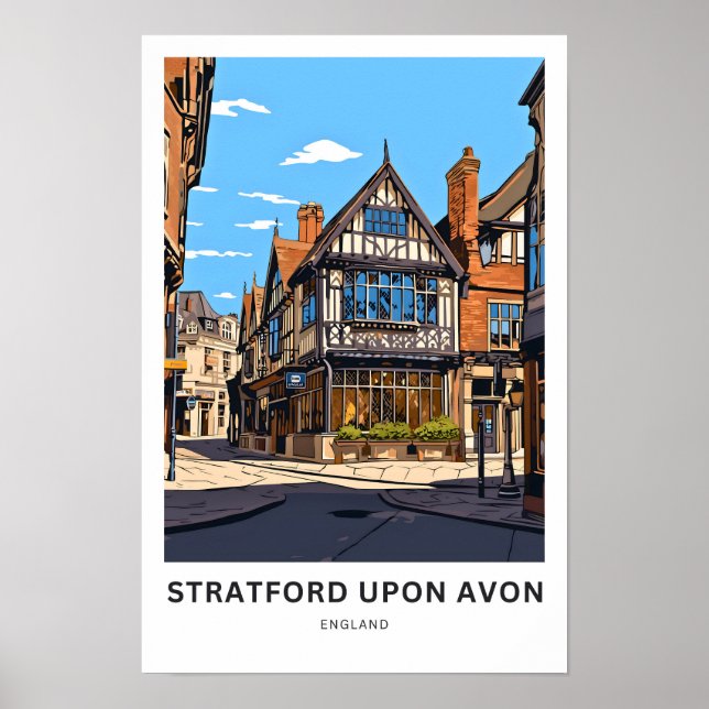 Stratford Upon Avon England Travel Print Poster (Vorne)