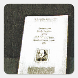 Stratford-upon-Avon Shakespeare's Artifacts2 jGib Quadratischer Aufkleber