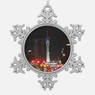 Stratosphärenturm Las Vegas #3 Snowflake Ornament
