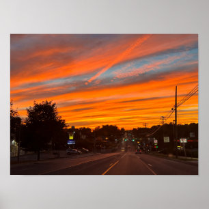 Stratus-Sonnenuntergang Poster