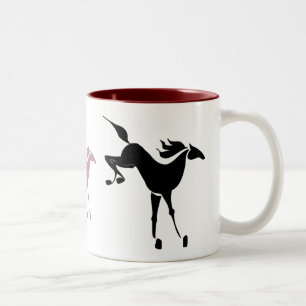 sträubende PferdeTasse Zweifarbige Tasse