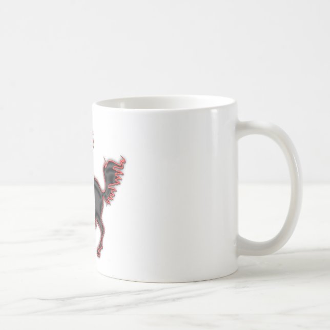 Sträubendes wildes Pferd Kaffeetasse (Rechts)